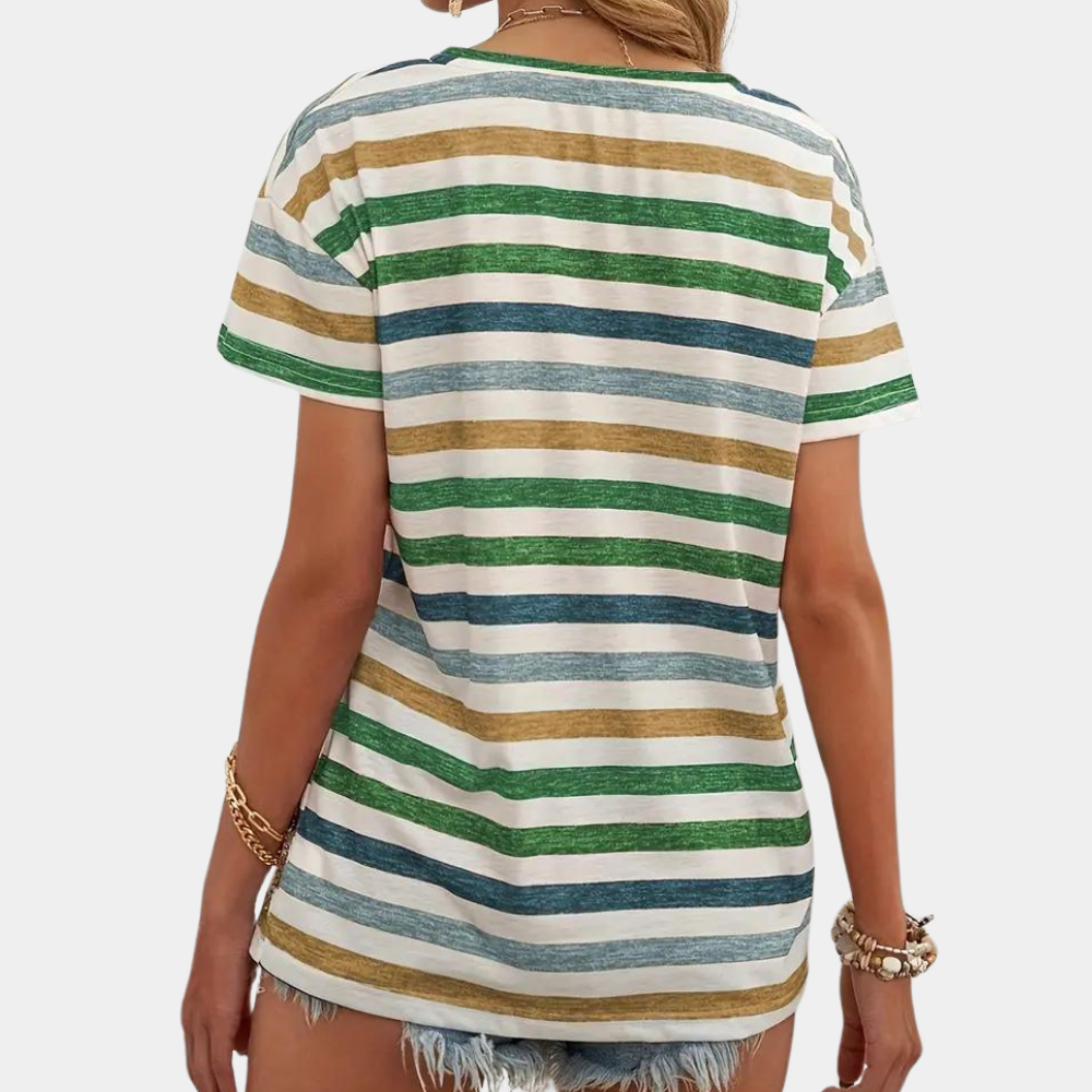 Women's Striped Crew Neck T-Shirt