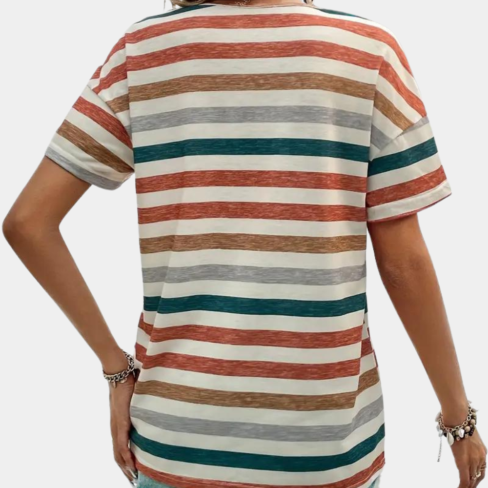 Women's Striped Crew Neck T-Shirt