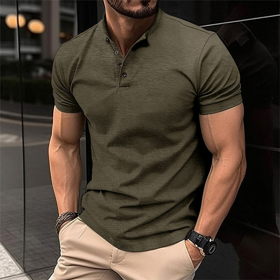 Men’s Slim Fit Button Polo Shirt