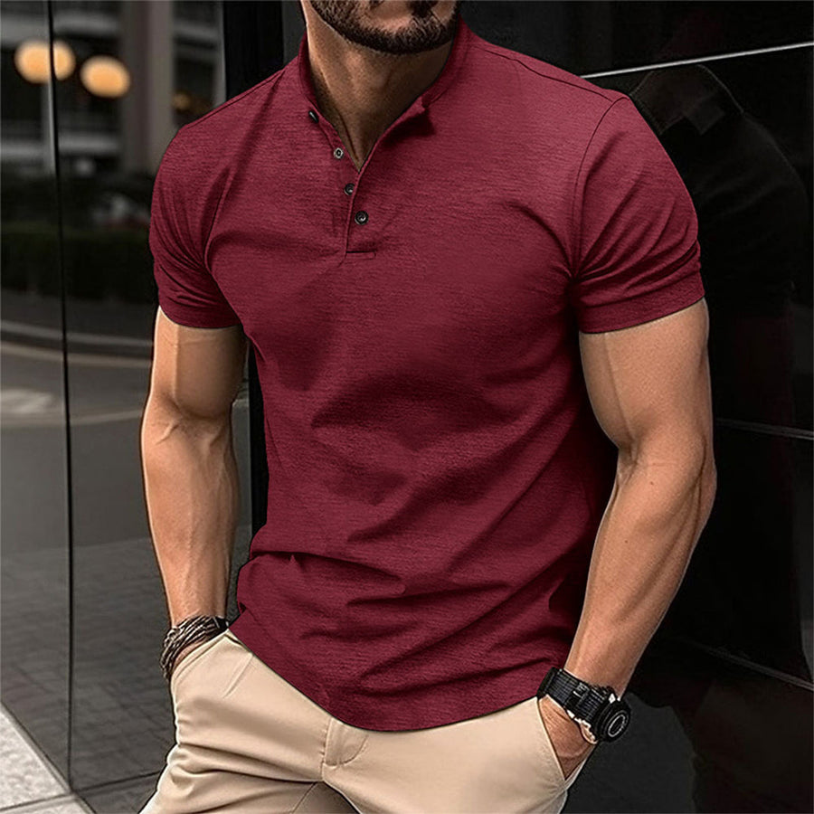 Men’s Slim Fit Button Polo Shirt