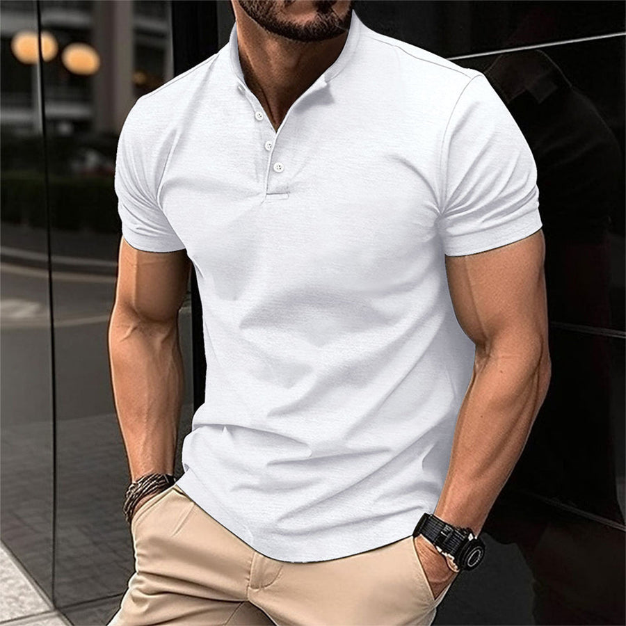 Men’s Slim Fit Button Polo Shirt