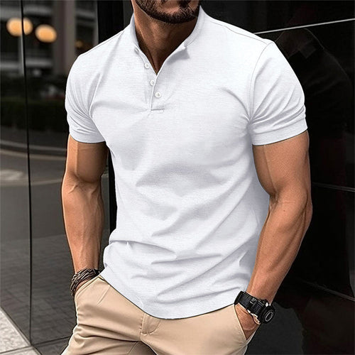 Men’s Slim Fit Button Polo Shirt