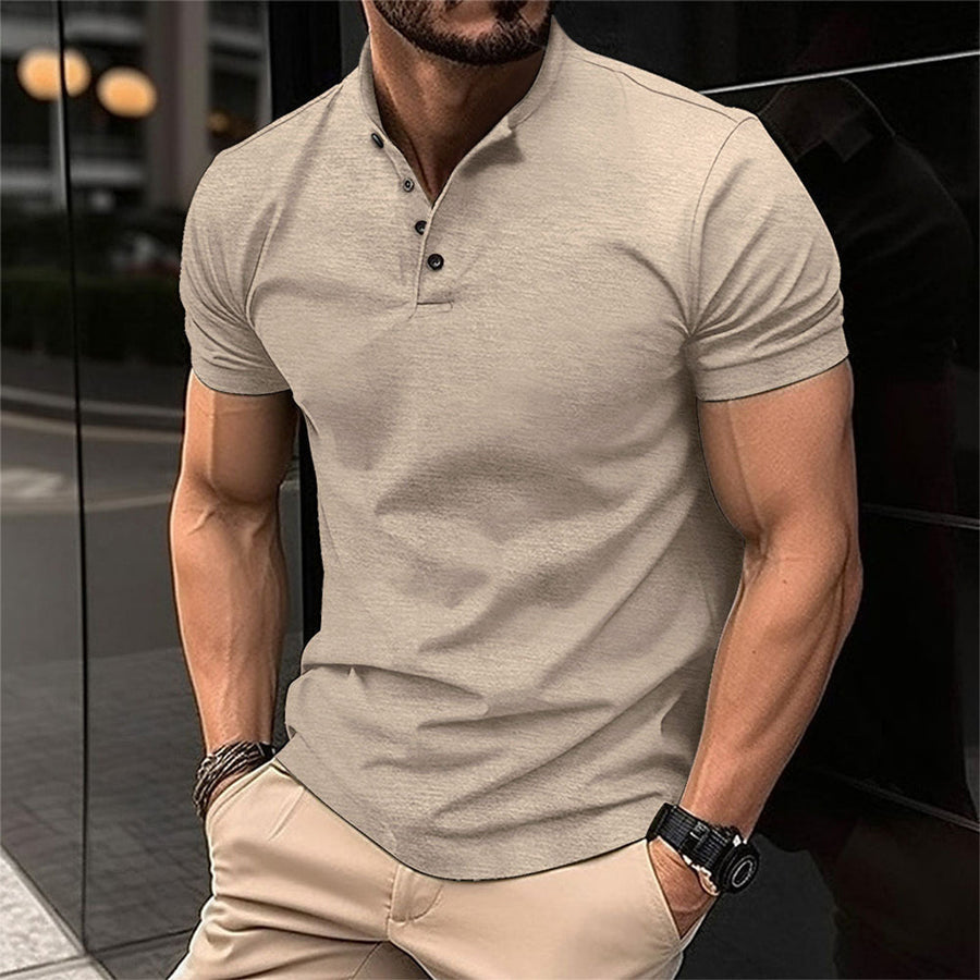 Men’s Slim Fit Button Polo Shirt