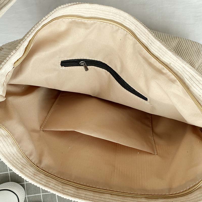 Women’s Large Capacity Corduroy Shoulder Bag