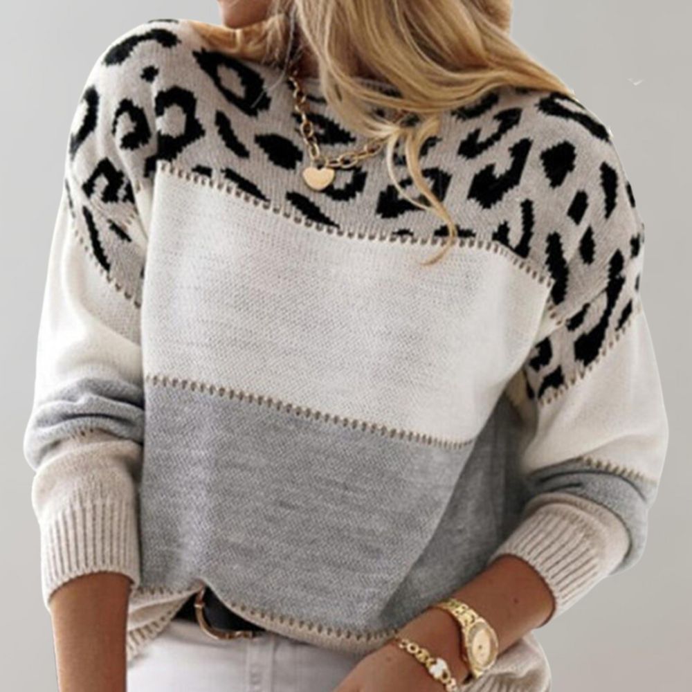 Women's Animal Print Knit Sweater