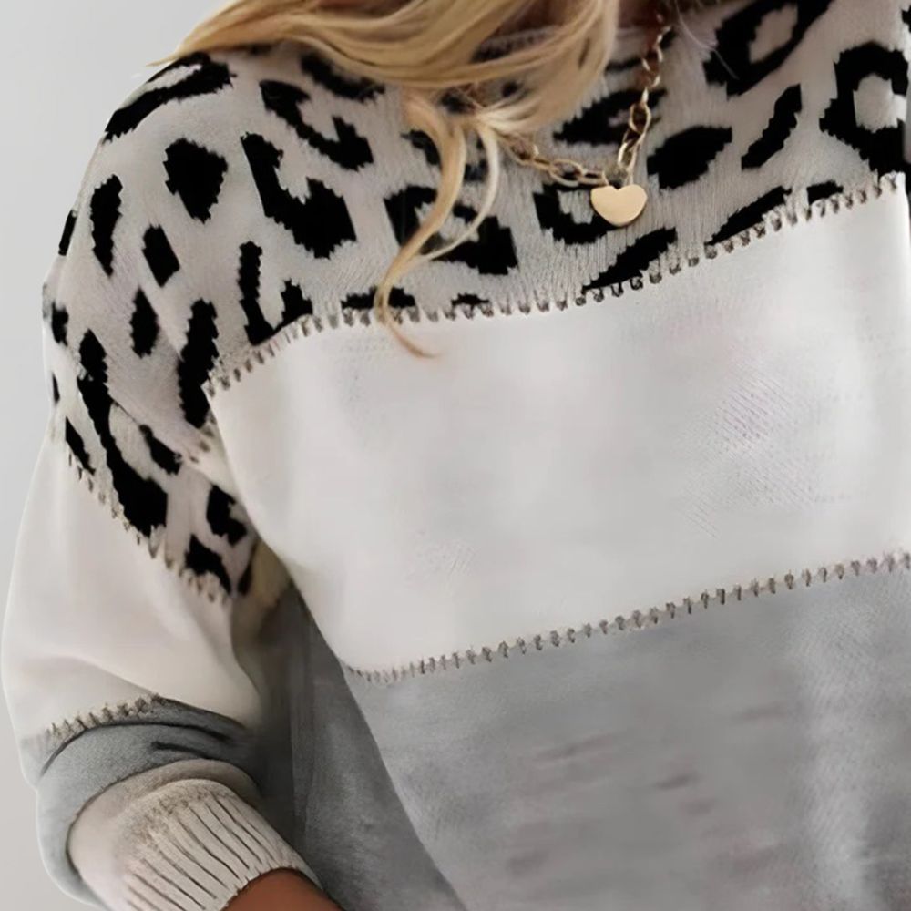 Women's Animal Print Knit Sweater