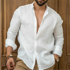 Men's Casual Linen Button Shirt
