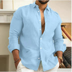 Men's Casual Linen Button Shirt