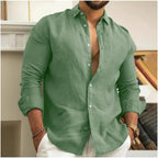 Men's Casual Linen Button Shirt