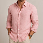 Men's Linen Casual Button Shirt
