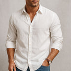 Men's Linen Casual Button Shirt
