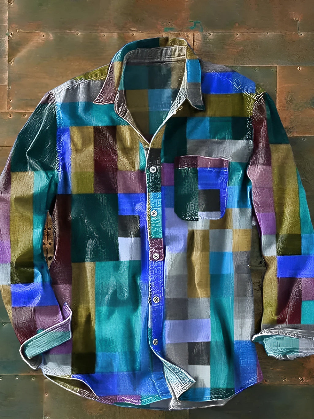 Men's Patchwork Casual Shirt