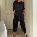 Women’s Matching Top and Cargo Pants Two-Piece Set