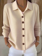 Women’s Collared Button-Front Knit Cardigan