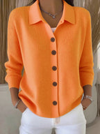 Women’s Collared Button-Front Knit Cardigan