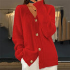 Women’s Cable-Knit Button-Front Cardigan
