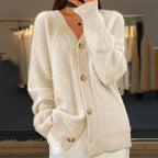 Women’s Cable-Knit Button-Front Cardigan