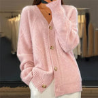Women’s Cable-Knit Button-Front Cardigan