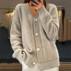 Women’s Cable-Knit Button-Front Cardigan