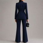 Women’s Structured Blazer and Wide-Leg Pants Set