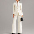 Women’s Structured Blazer and Wide-Leg Pants Set