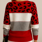 Women's Animal Print Knit Sweater