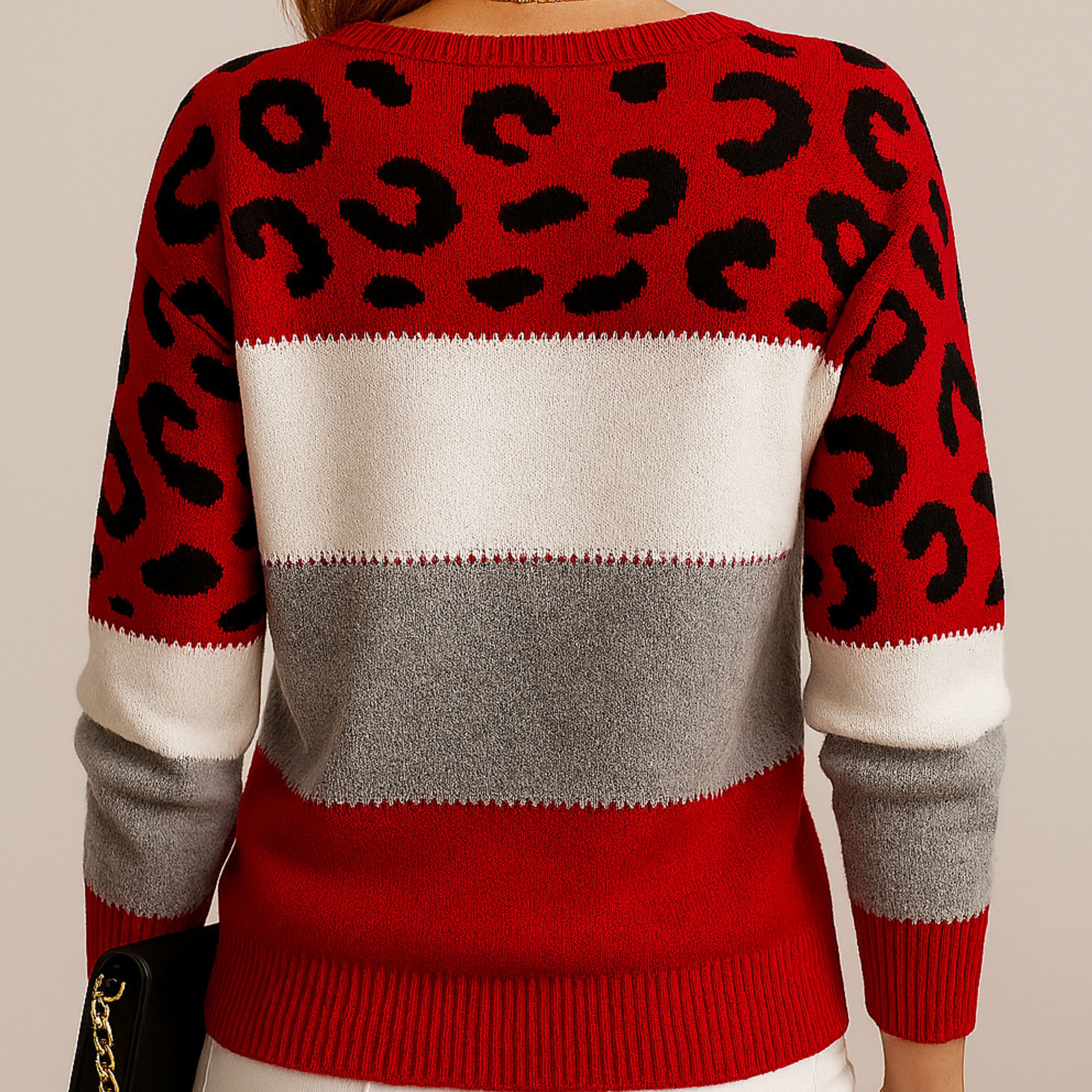 Women's Animal Print Knit Sweater