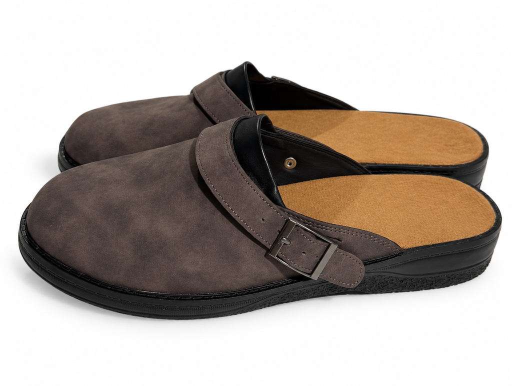 Men's Closed Toe Slip-On Sandals with Buckle