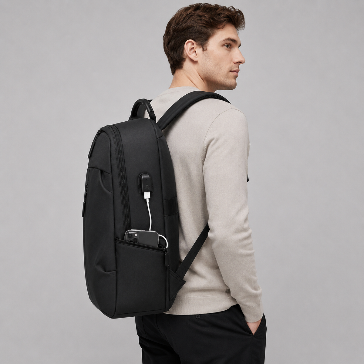 Men's Multi-Zip Travel Backpack