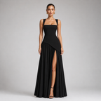 Women's Wedding Guest Maxi Dress with Slit