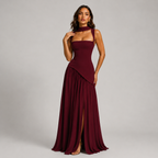 Women's Wedding Guest Maxi Dress with Slit