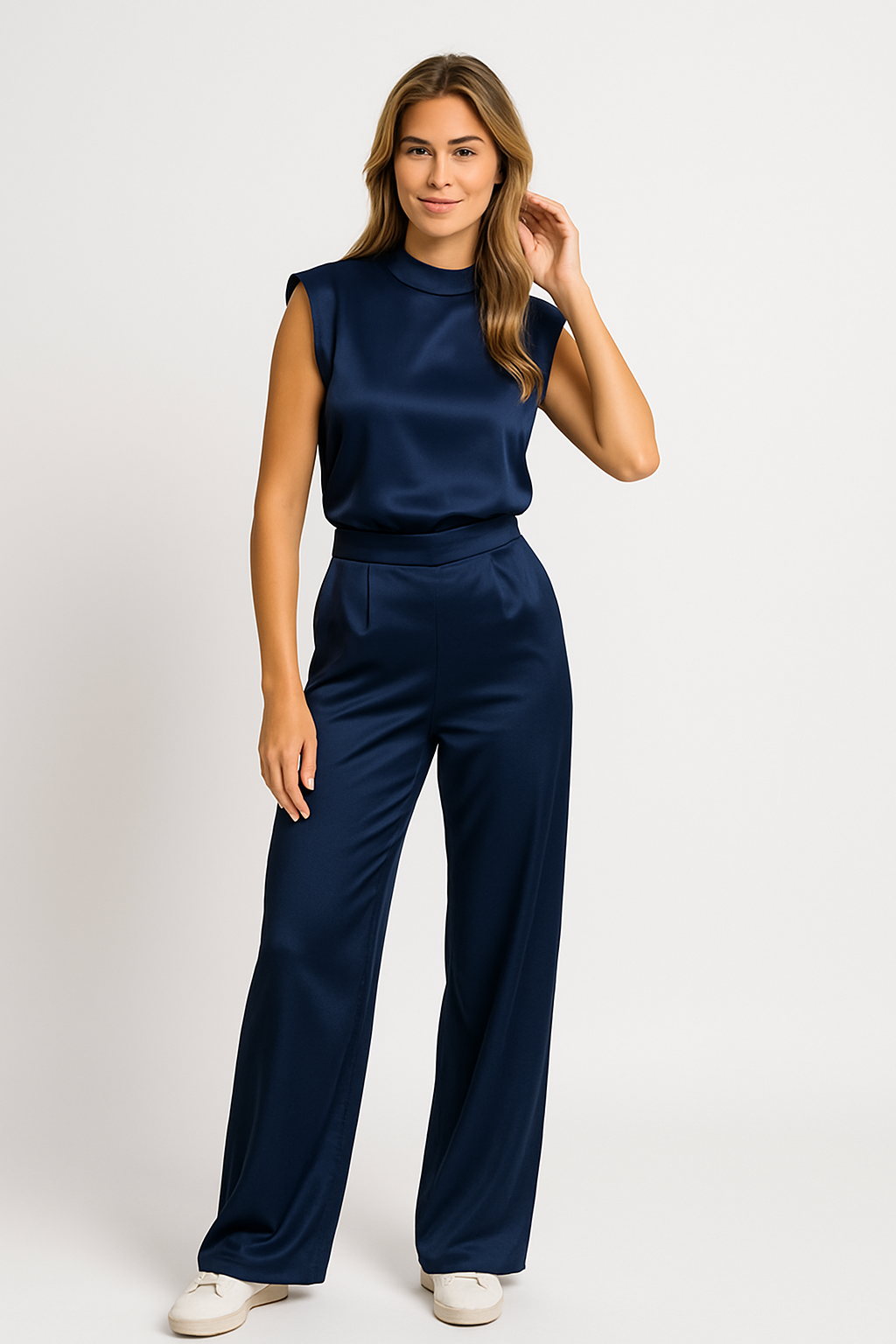 Women’s Sleeveless Wide-Leg Jumpsuit