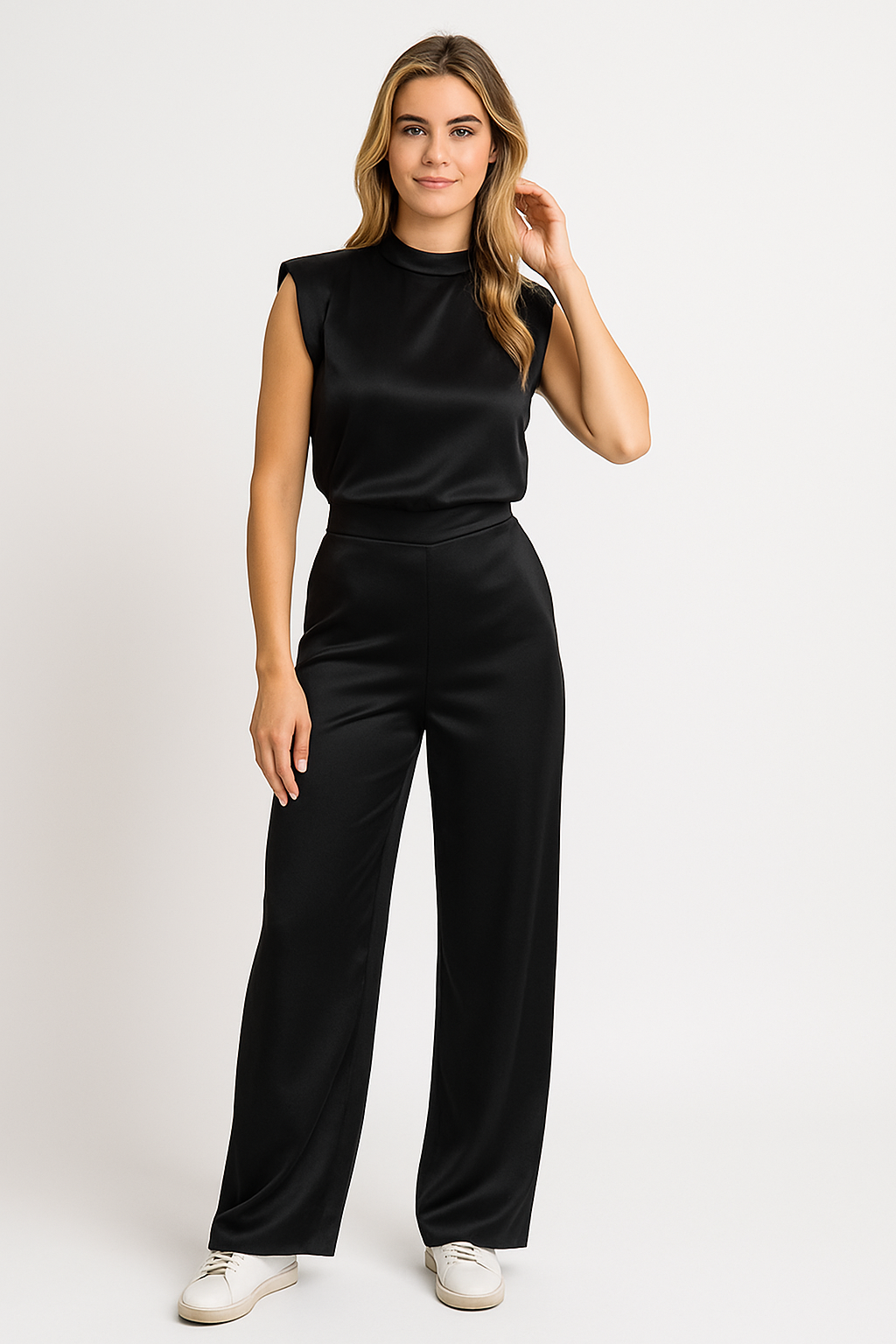 Women’s Sleeveless Wide-Leg Jumpsuit