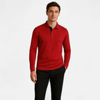 Men's Long Sleeve Casual Polo Shirt