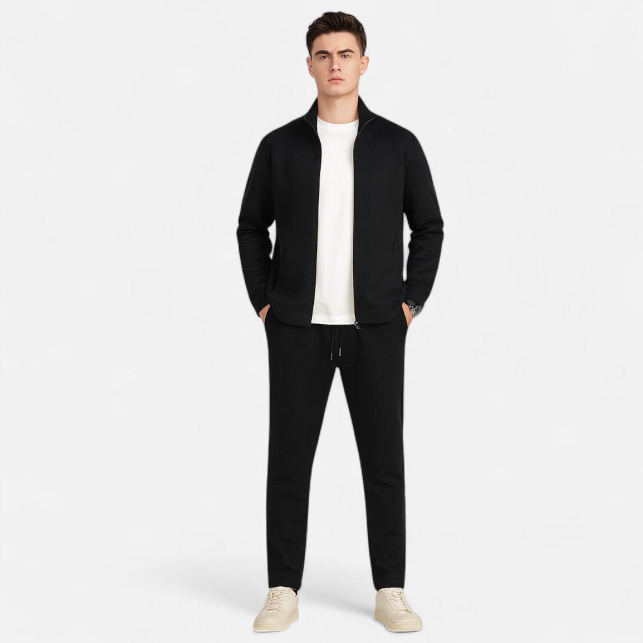 Men's Zip Jacket and Jogger Tracksuit Set