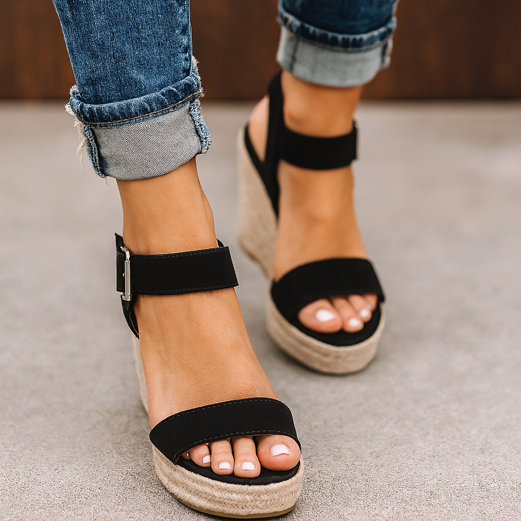 Women’s Ankle-Strap Espadrille Wedge Sandals