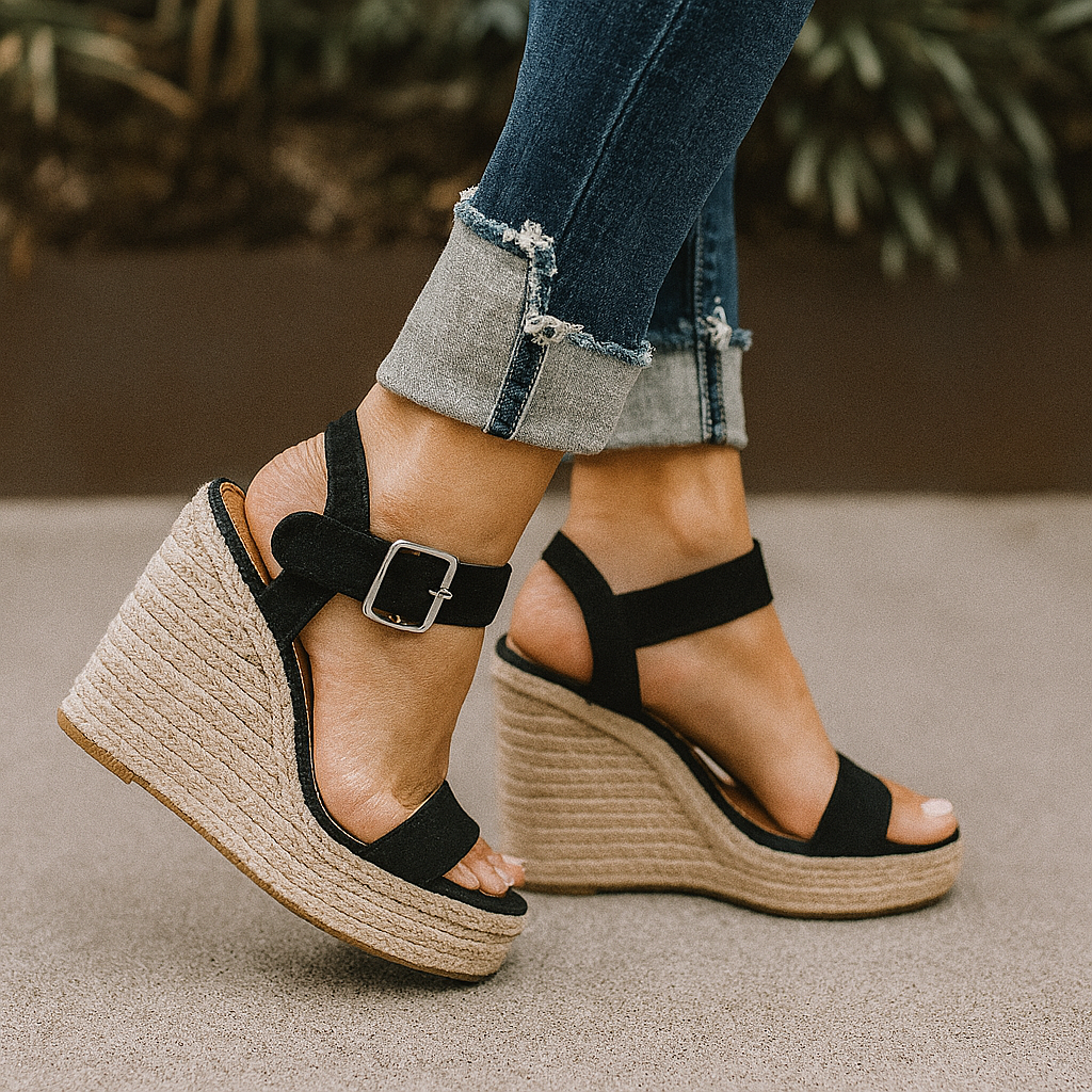 Women’s Ankle-Strap Espadrille Wedge Sandals