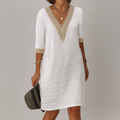 Women's Crochet Trim Shift Dress