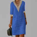 Women's Crochet Trim Shift Dress