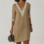 Women's Crochet Trim Shift Dress