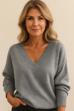 Women’s V-Neck Long-Sleeve Sweater
