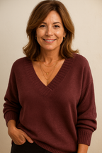 Women’s V-Neck Long-Sleeve Sweater