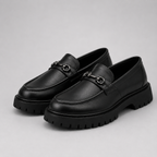 Men’s Chunky Sole Loafers with Metal Detail