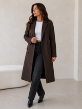 Women's Long Double-Breasted Coat