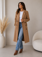 Women's Long Double-Breasted Coat