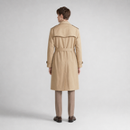 Men’s Double-Breasted Trench Coat with Belt