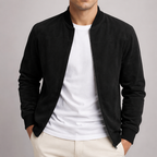 Men's Classic Suede Bomber Jacket