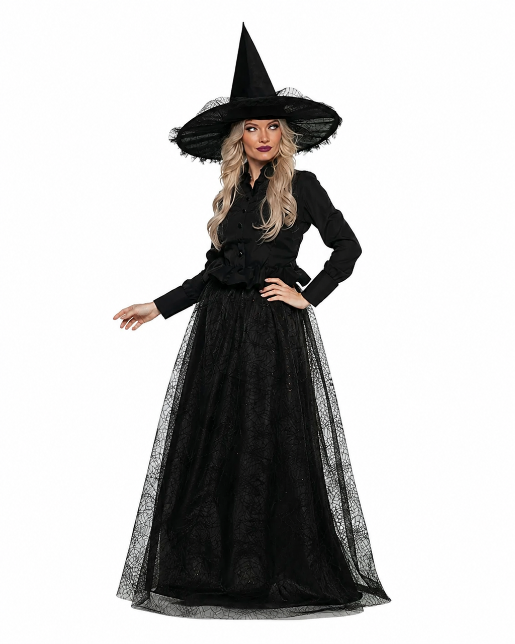 Women's Witch Costume With Peplum Top