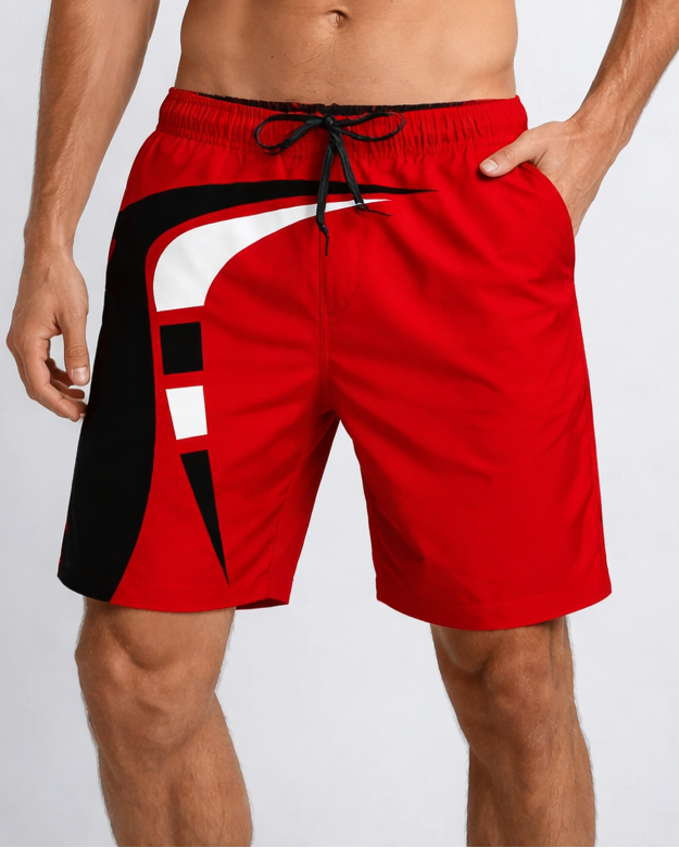 Men's Graphic Drawstring Swim Shorts