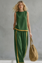 Women’s Pant Set with Contrast Trim